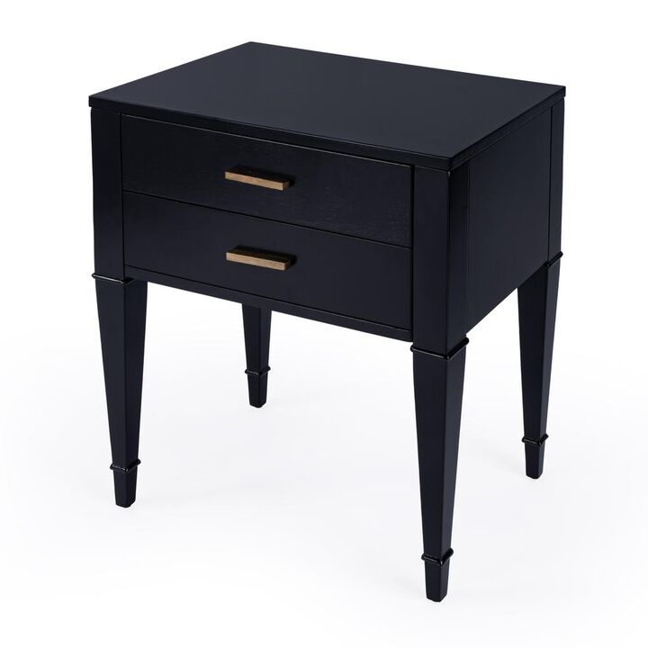 Butler Specialty Kai 2 Drawer End Table, Black