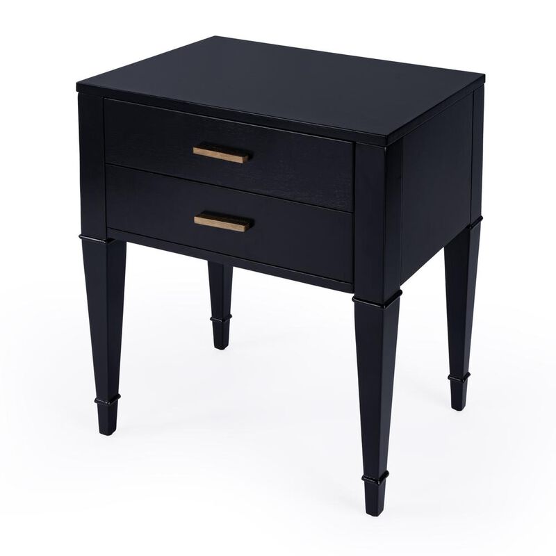 Butler Specialty Kai 2 Drawer End Table, Black