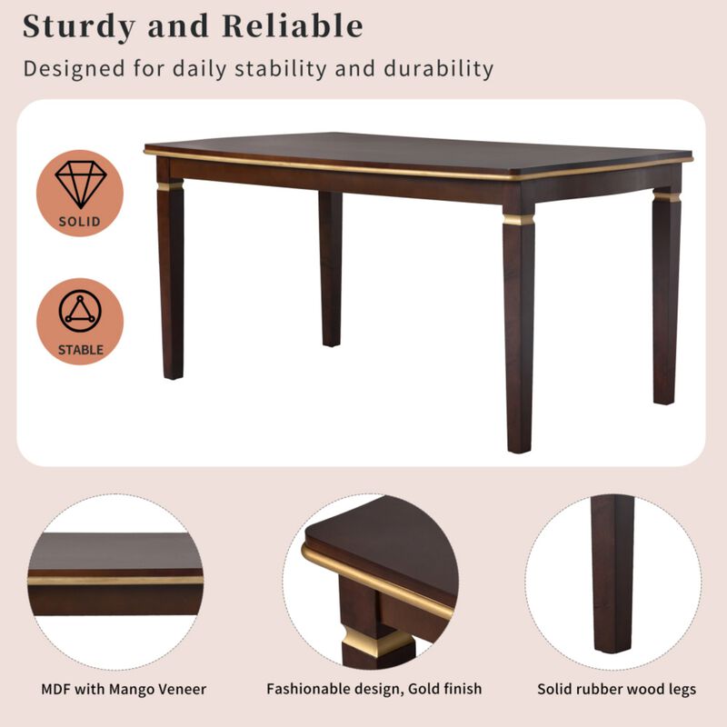 Swebax Classic Modern 6‑Piece Dining Table Set image number 4