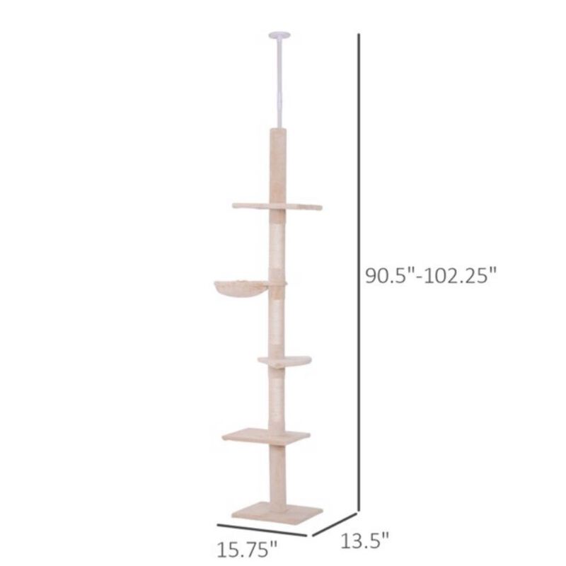 Cat House & Climbing Tower Multi-Level Cat Tree with Perches, Condos & Scratching Posts