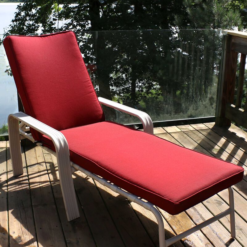 Sunnydaze Indoor/Outdoor Olefin Chaise Lounge Chair Cushion