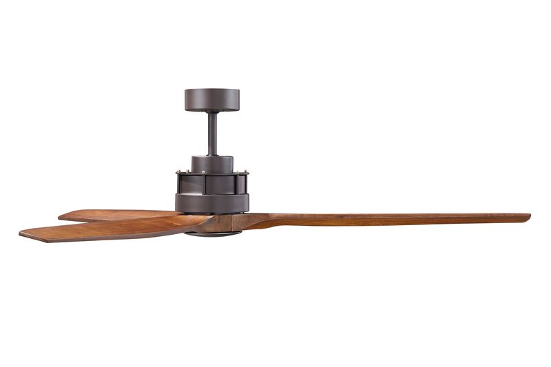 Lucci Air Akmani 60" Rustic Wood Ceiling Fan with Remote Control, Energy Efficient DC Ceiling Fan, Quiet High Airflow Koa Blades image number 2