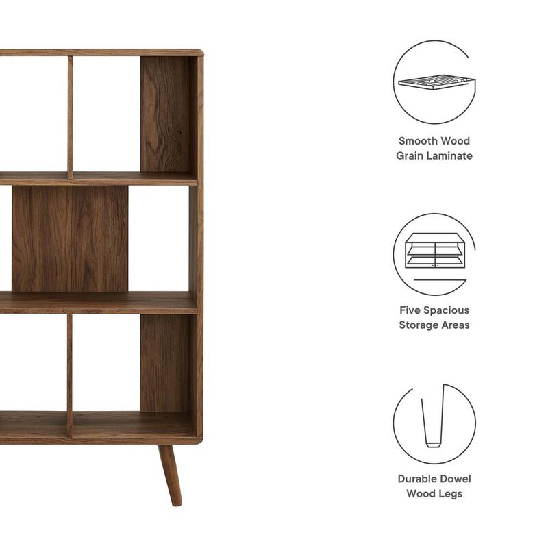 Transmit 31" Wood Bookcase-Benzara