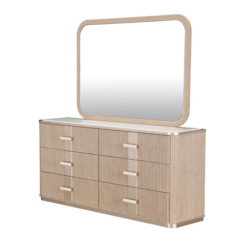 West Kensington Dresser with Mirror - Sea Salt Caramel image number 1