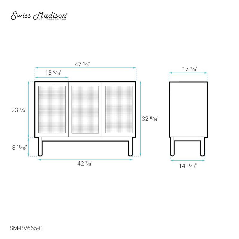 Classe 48" Bathroom Vanity in Oak-Cabinet Only image number 5
