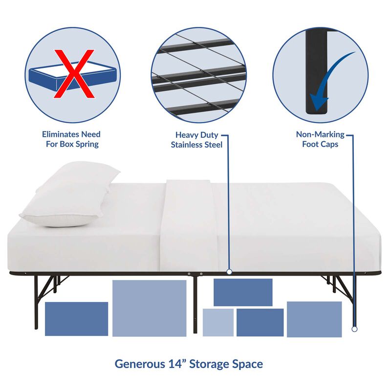 Modway - Horizon Queen Stainless Steel Bed Frame image number 7