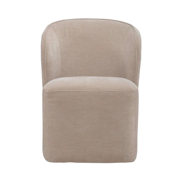 Liberty Furniture Accent Dining Chair with Castors - Rounded Arm - Wicker Upholstry