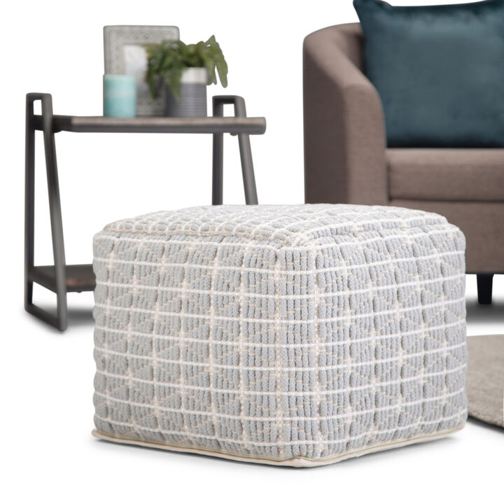 Simpli Home Noreen Square Pouf