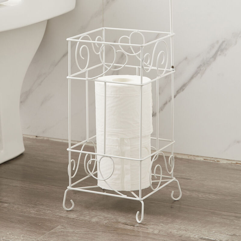 Toilet Paper Holder Stand White