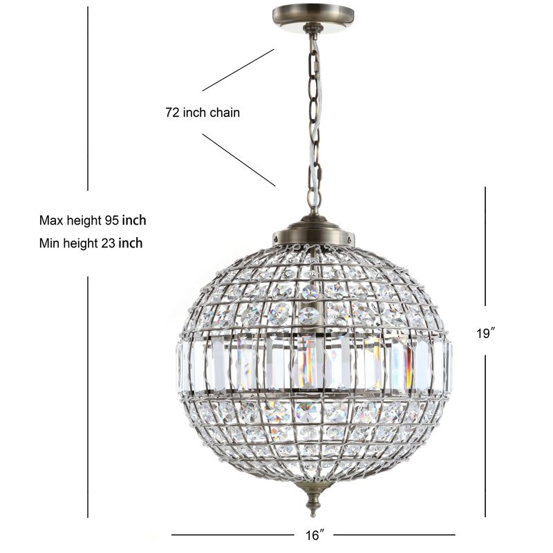 Georgina Crystal/Metal LED Pendant Pendant