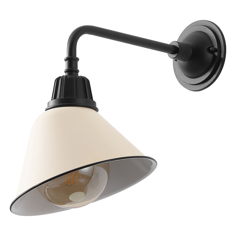 Croydon Farmhouse Industrial Indoor/Outdoor Iron LED Gooseneck Arm Outdoor Sconce