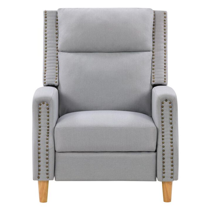 CorLiving Lynwood Recliner Chair with Nail head Trim