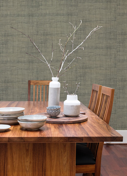 Cheng Light Grey Woven Grasscloth Wallpaper (Set of 2)