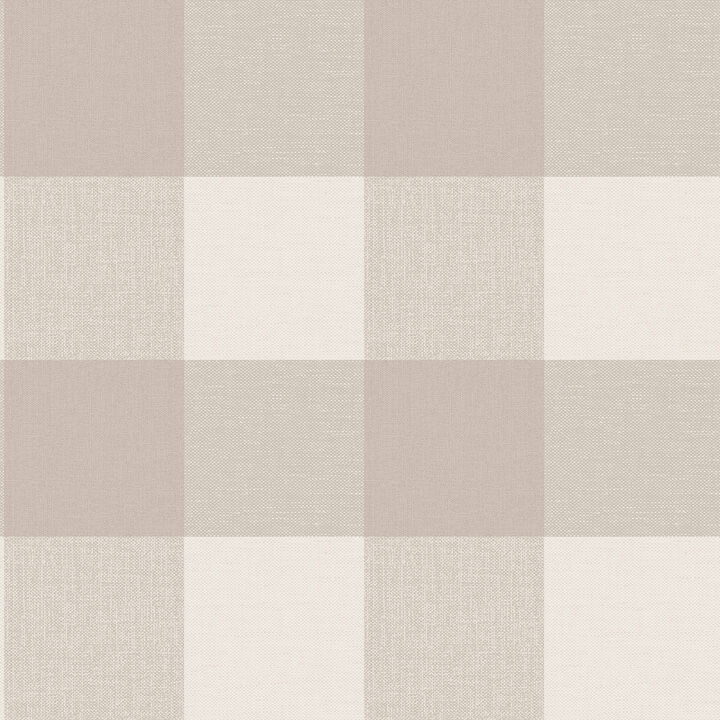 Ernie Neutral Plaid Wallpaper