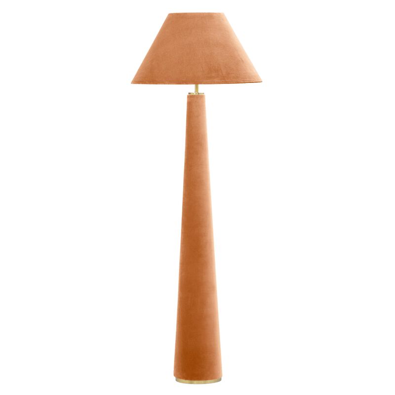 Graham Moss Green Velvet Floor Lamp