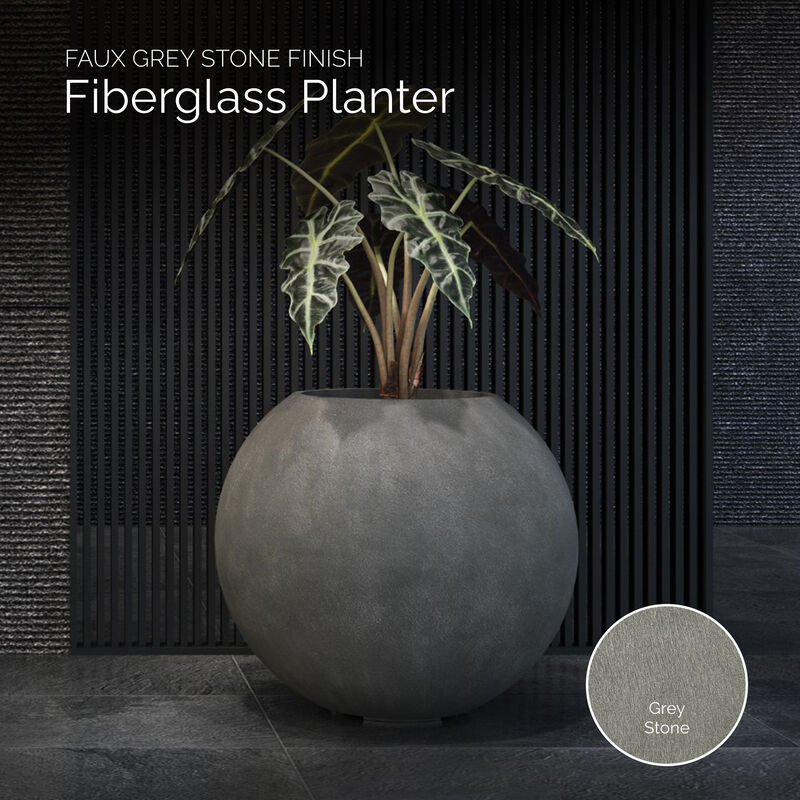 COSAPOTS Orbo Globe Sphere Planter - Fiberglass Indoor/Outdoor and Weather-Resistant Round Planter