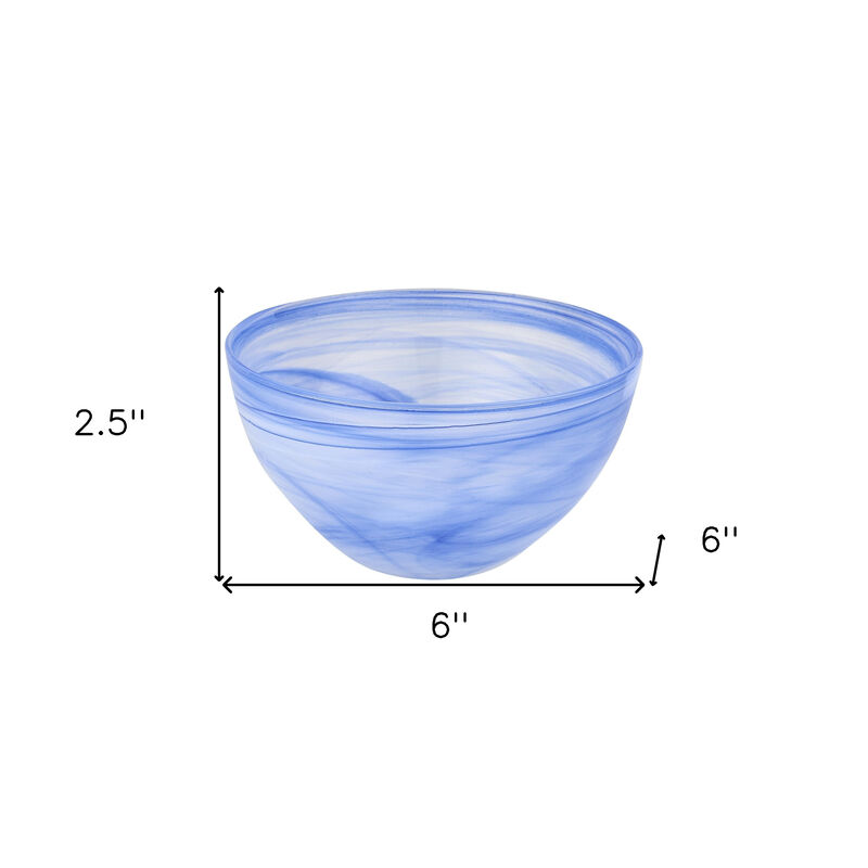 HomeRoots 6" Alabaster Glass Round Candy or Nut Bowl image number 4
