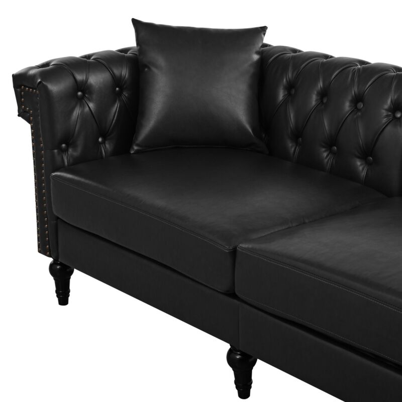 Zefwi Chesterfield L-Shaped Sectional Sofa image number 3