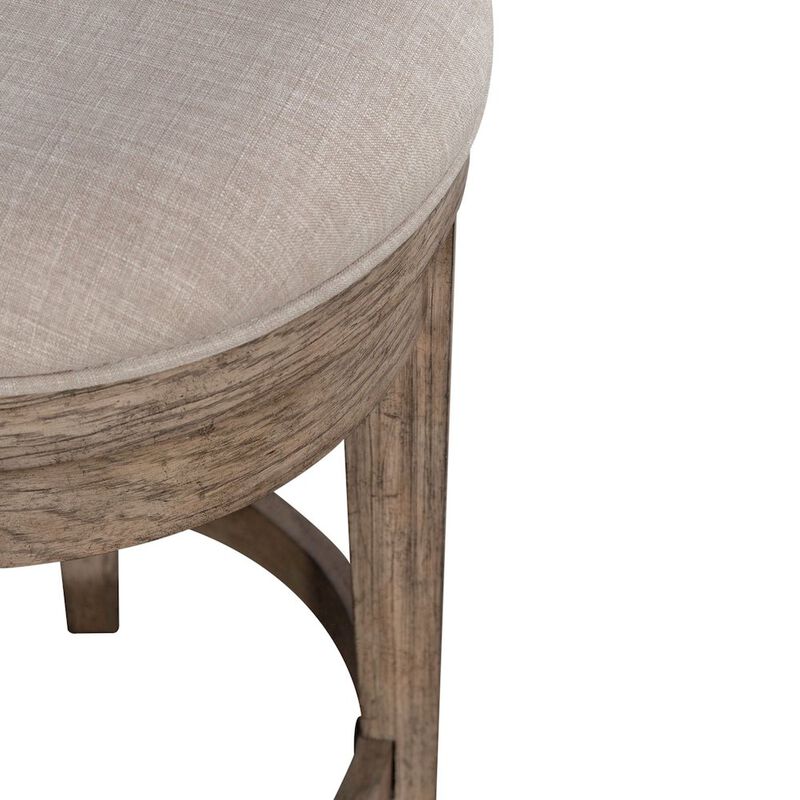 Liberty Furniture City Scape Upholstered Console Swivel Stool 25" Burnished Beige Oak image number 4