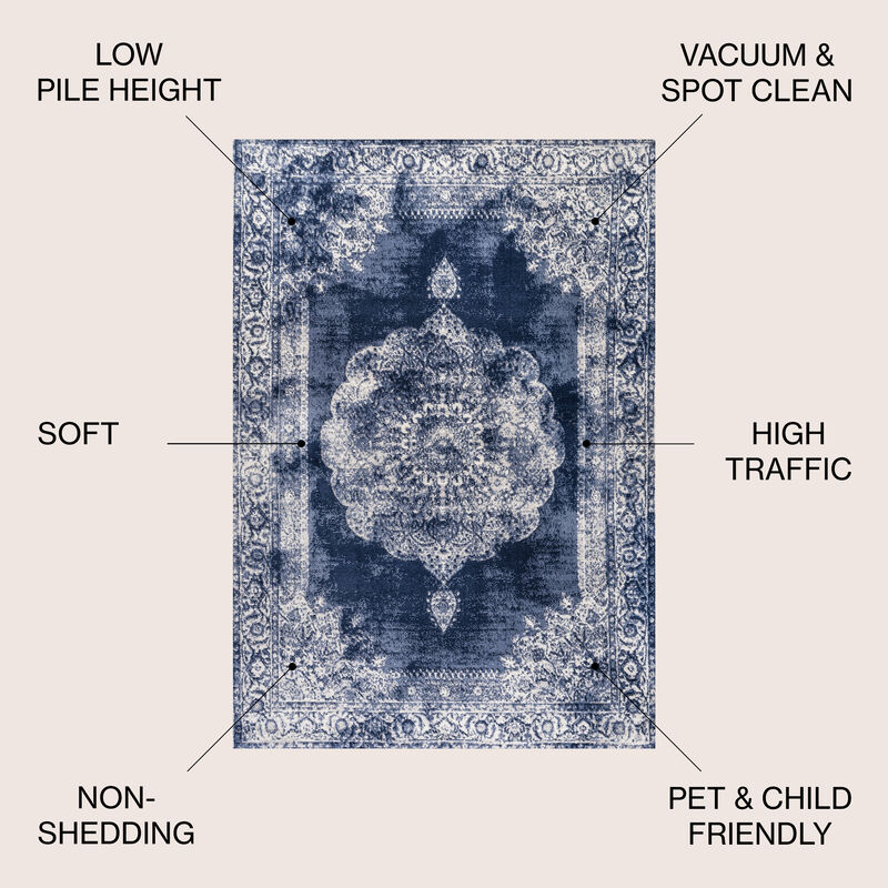 Kelly Rosalia Cottage Medallion Area Rug