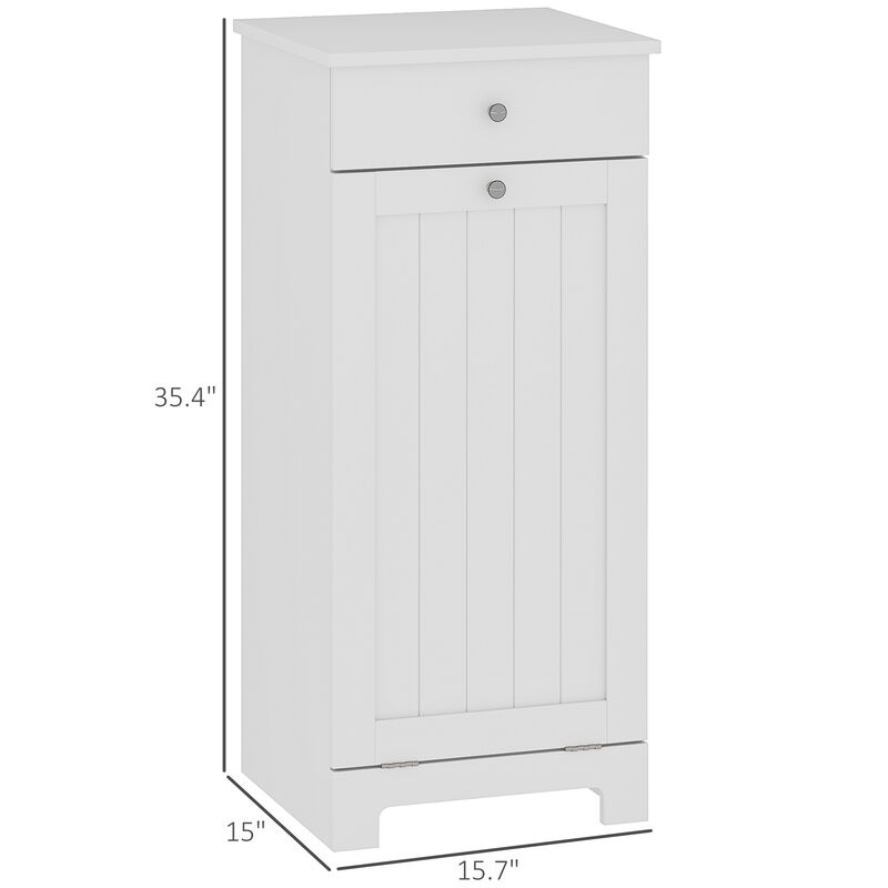 Hivvago Wooden Laundry Cabinet with Tilt-Out Basket image number 2
