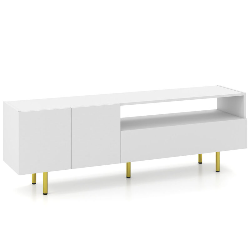 Modern Entertainment Center TV Stand with Storage Cabinet and Metal Legs image number 0