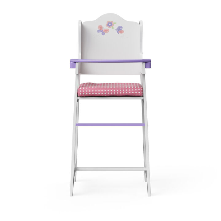 Olivia's Little World Little Princess Kids Baby Dolls High Chair, Purple