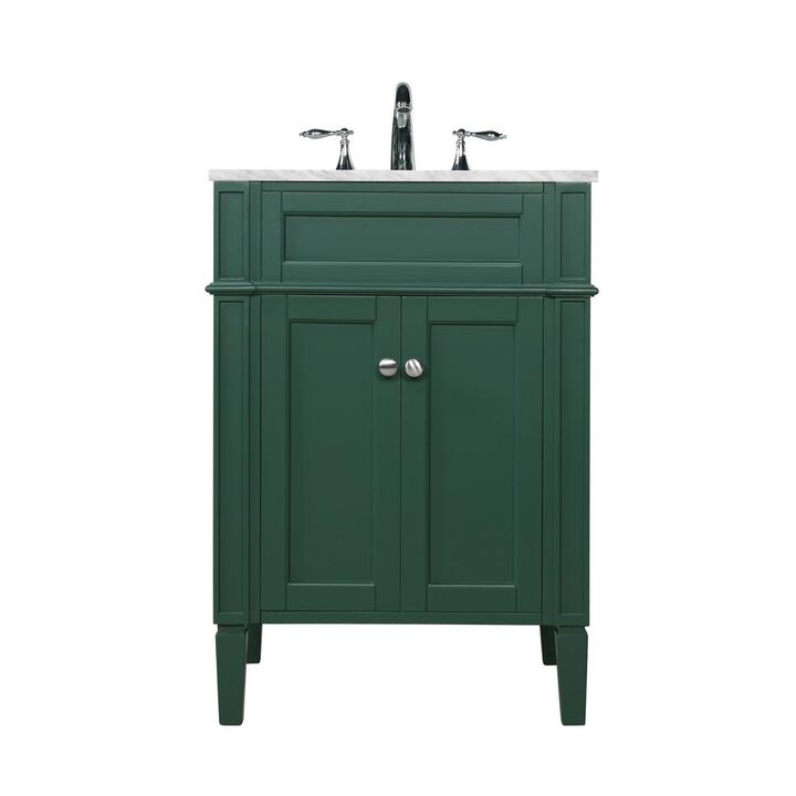 Elegant Kitchen and Bath 24 inch Single bathroom vanity in green