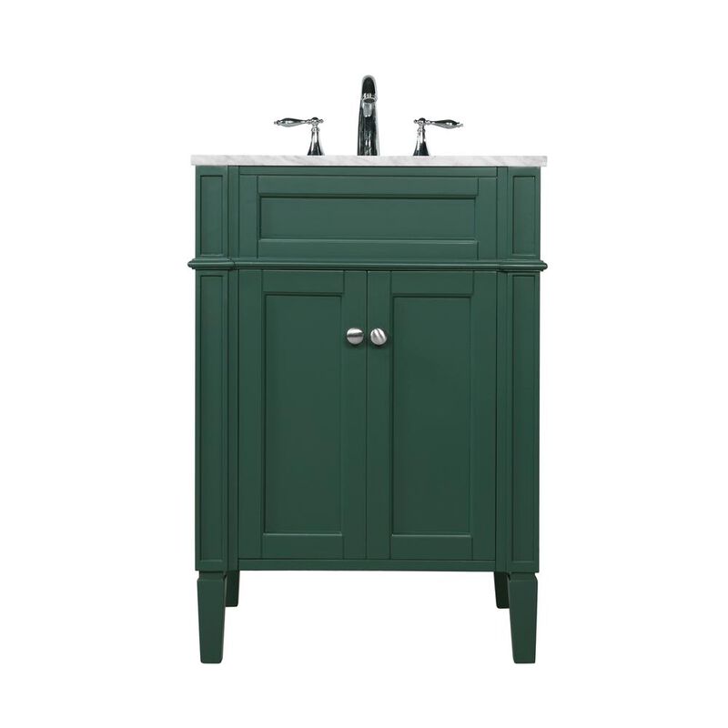 Elegant Kitchen and Bath 24 inch Single bathroom vanity in green