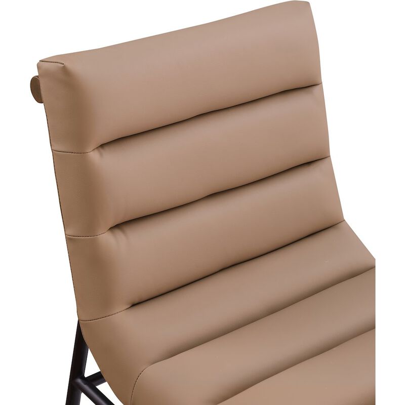 Meridian Furniture Burke Tan Vegan Leather Dining Chair, Set of 2