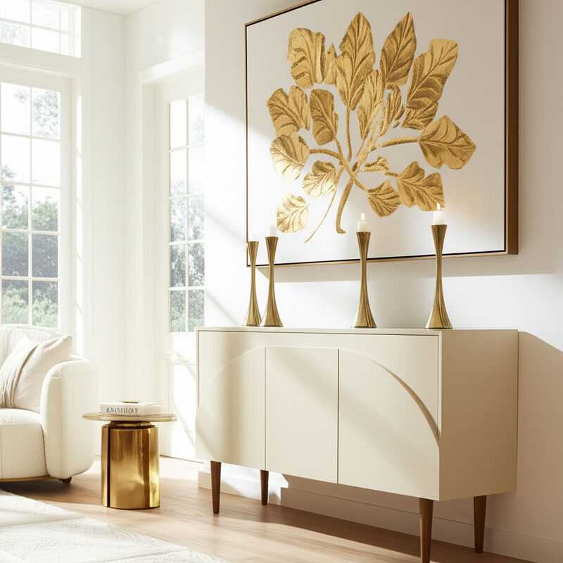 Etched Taper Candle Holder