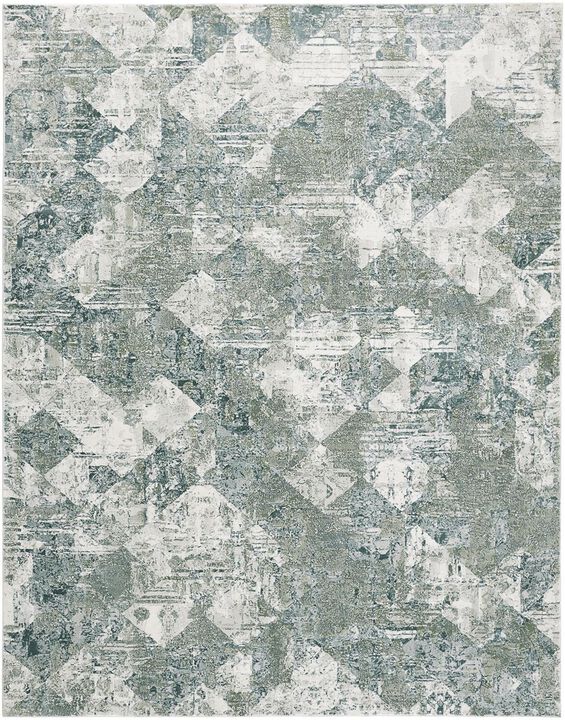 HomeRoots Patchwork Distressed Stain Resistant Area Rug
