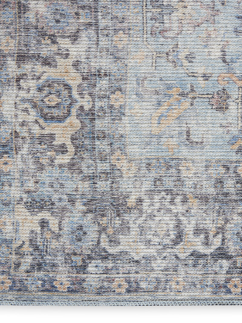 Machine Washable Series 1 SR104 Light Gray/Blue 4' x 6' Rug image number 3