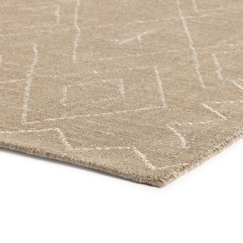 Nador Taupe Moroccan Hand Knotted 8' x 10' Rug