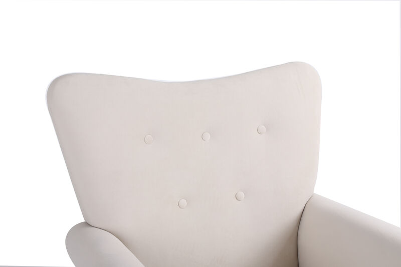 Baby Room Rocking Chair High Back Nursery Chair for Comfort & Relaxation