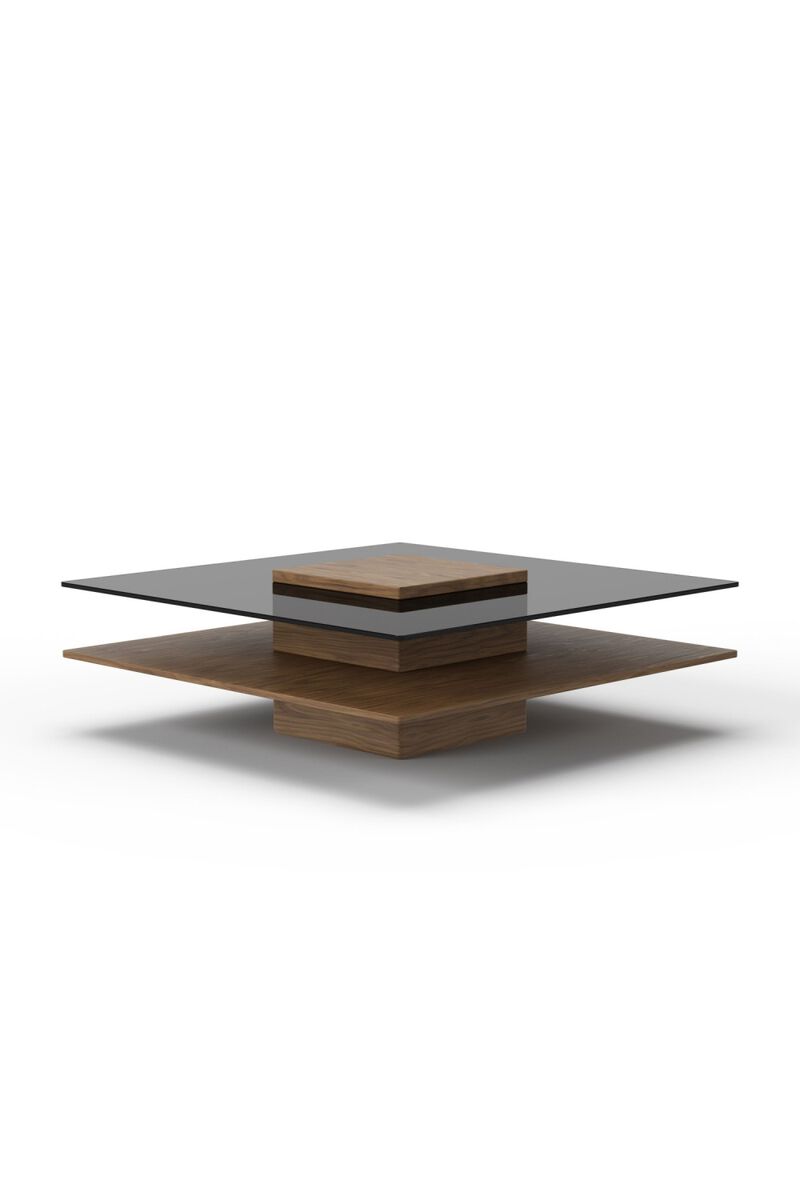 Glass & Wood Coffee Table | OROA Modern Clarion image number 2