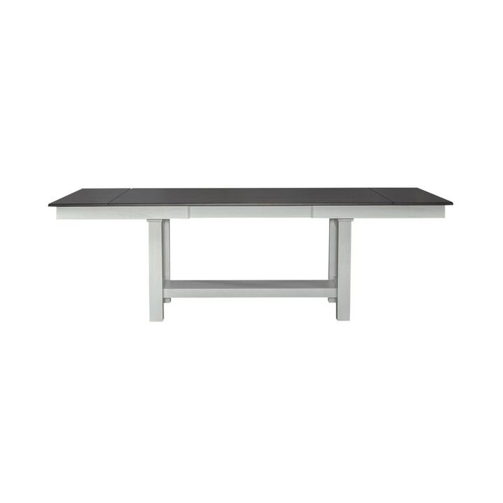 Liberty Furniture Brook Bay Optional 7 Piece Trestle Table Set in Textured White
