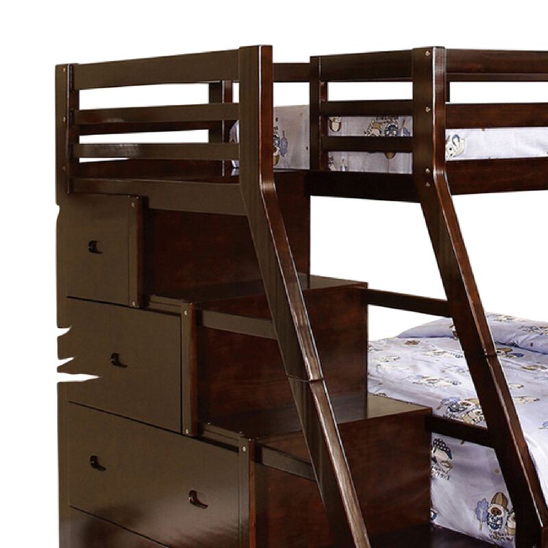 Ellon Bunk Bed, Solid Wood, Storage Drawers image number 3