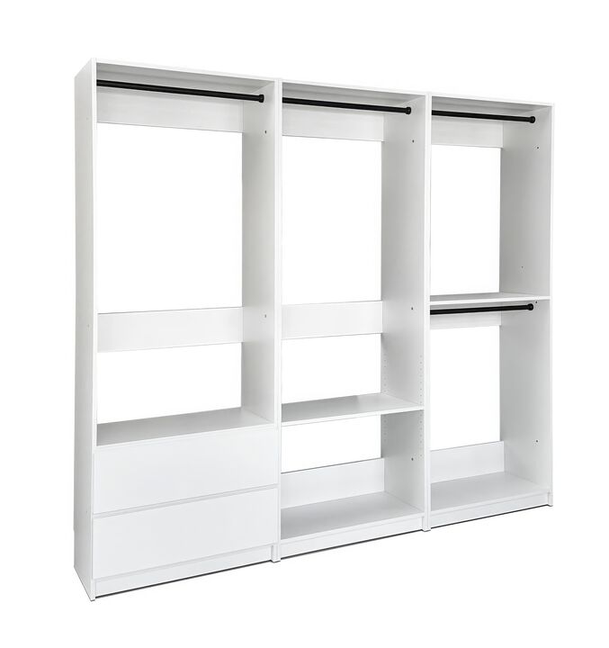 Prosper White Freestanding Walk in Wood Closet System