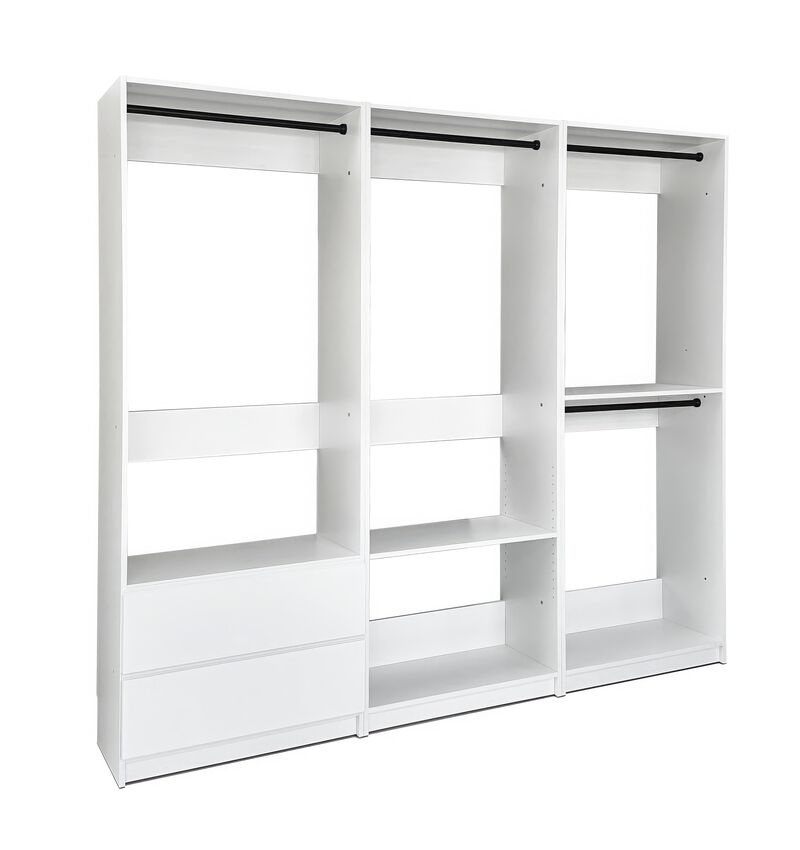 Prosper White Freestanding Walk in Wood Closet System