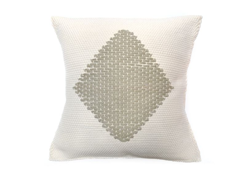 Ethical & Artisanal Pillow Cover - Light Olive