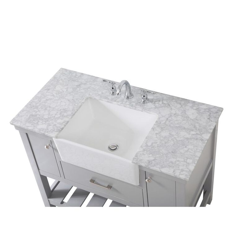 Elegant Kitchen and Bath 42 inch Single bathroom vanity in grey