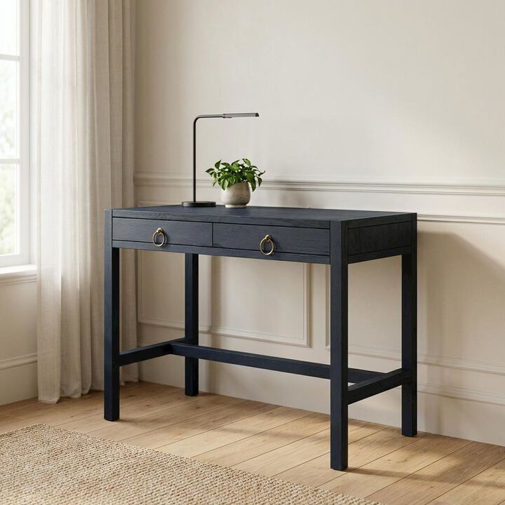 Starlight Canyon Home Transitional Writing Desk with 2 Drawers, Home Office Computer Workstation