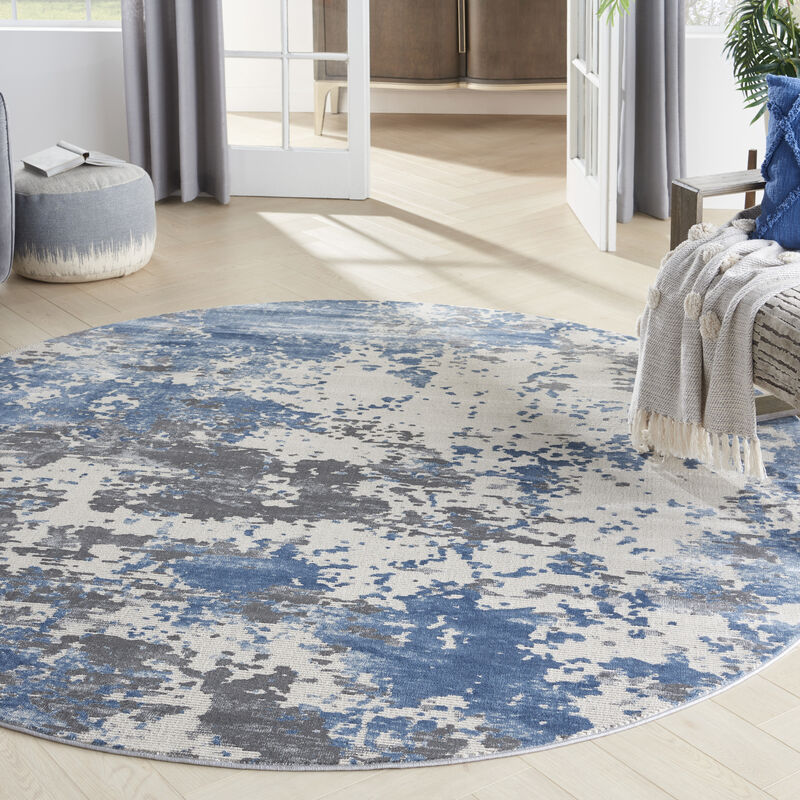 Rustic Textures RUS08 Gray/Blue 7'10" x 10'6" Rug image number 4