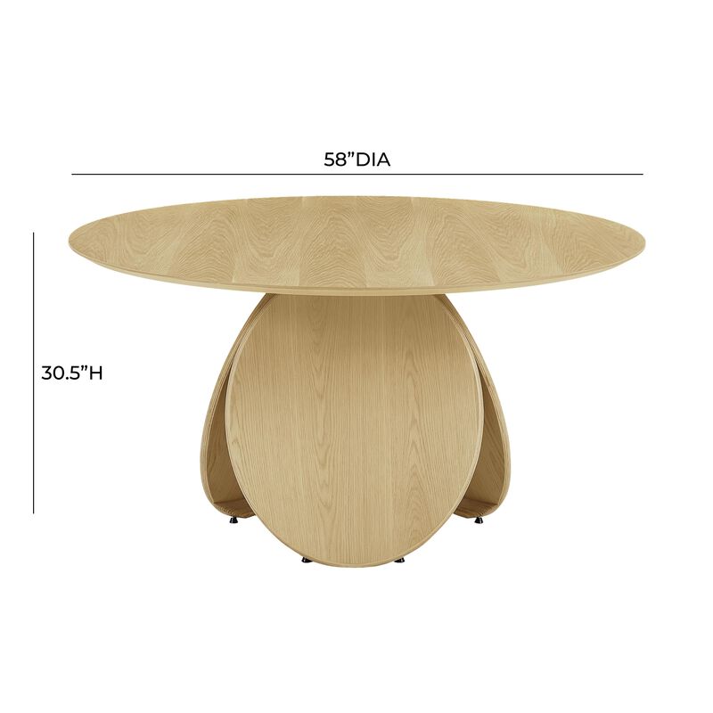 Emil Oak Round Dining Table
