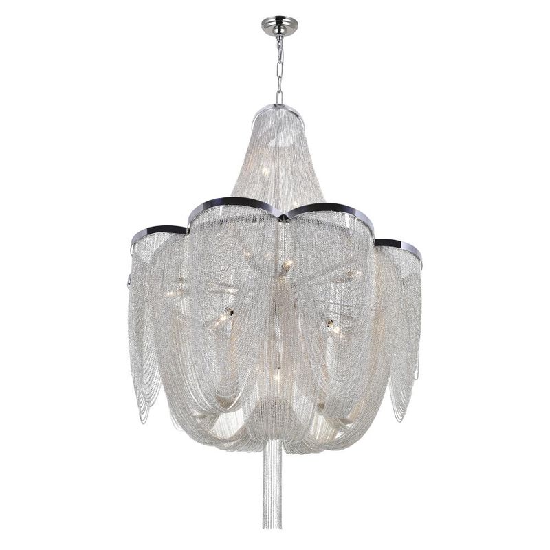 Taylor 10 Light Down Chandelier With Chrome Finish