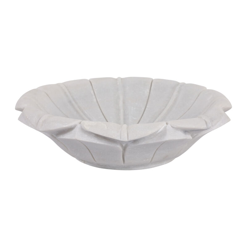 12" Flower Shaped Marble Bowl image number 0