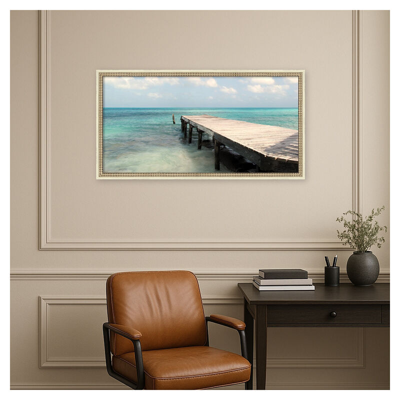 Summer Pier by Danny Singh Framed Canvas Wall Art image number 4