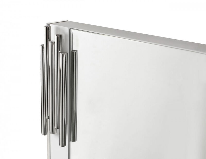 HomeRoots 43" White Steel Framed Accent Mirror image number 3
