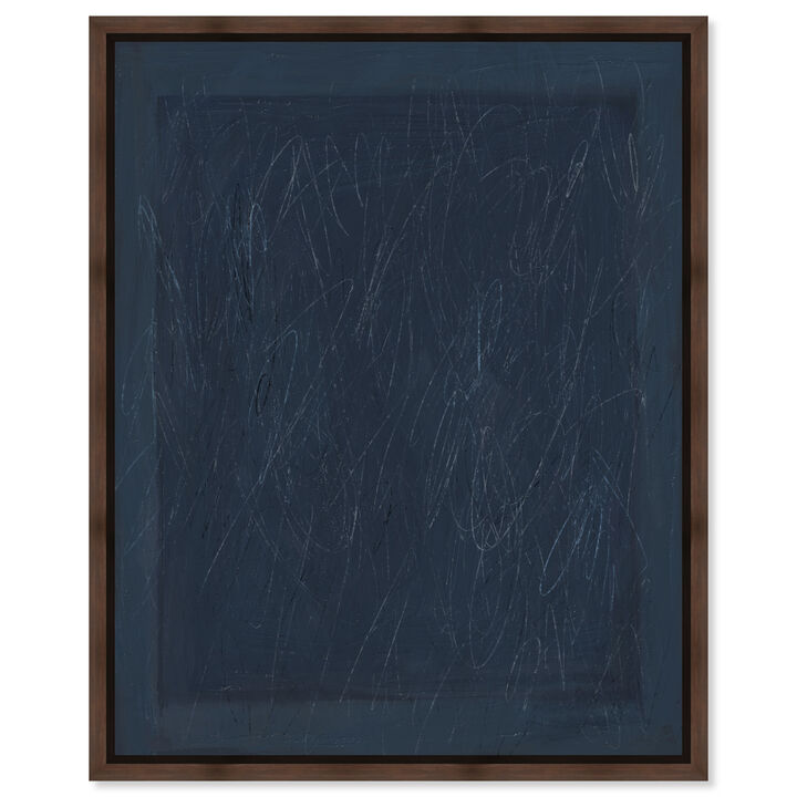 Deep Blue Abstract Canvas Print by Oliver Gal